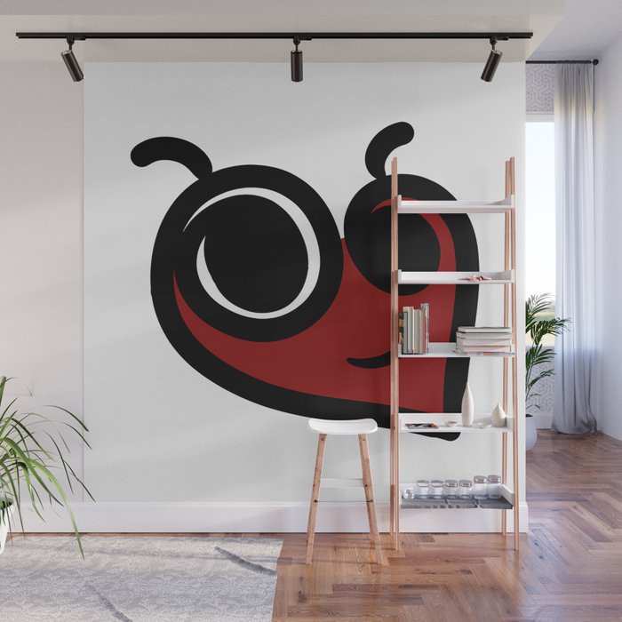 Red Alien heart  Wall Mural