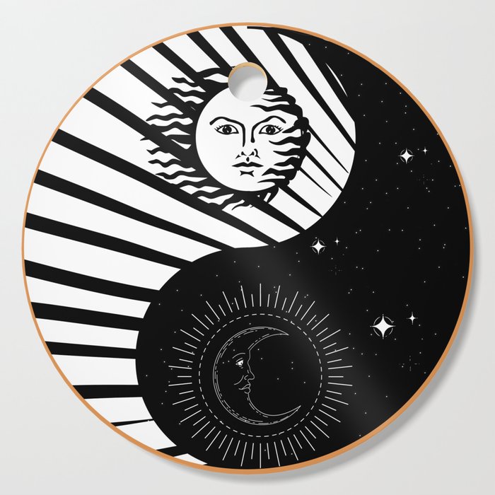 Solar and Lunar Yin Yang Cutting Board