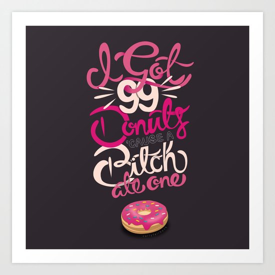 99 Donuts Art Print