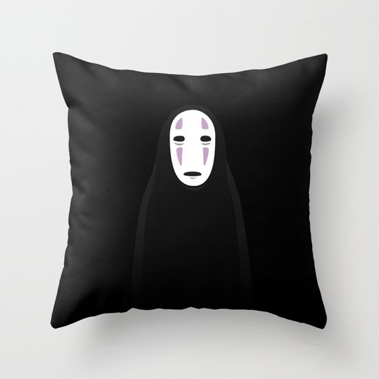 No Face Throw Pillow