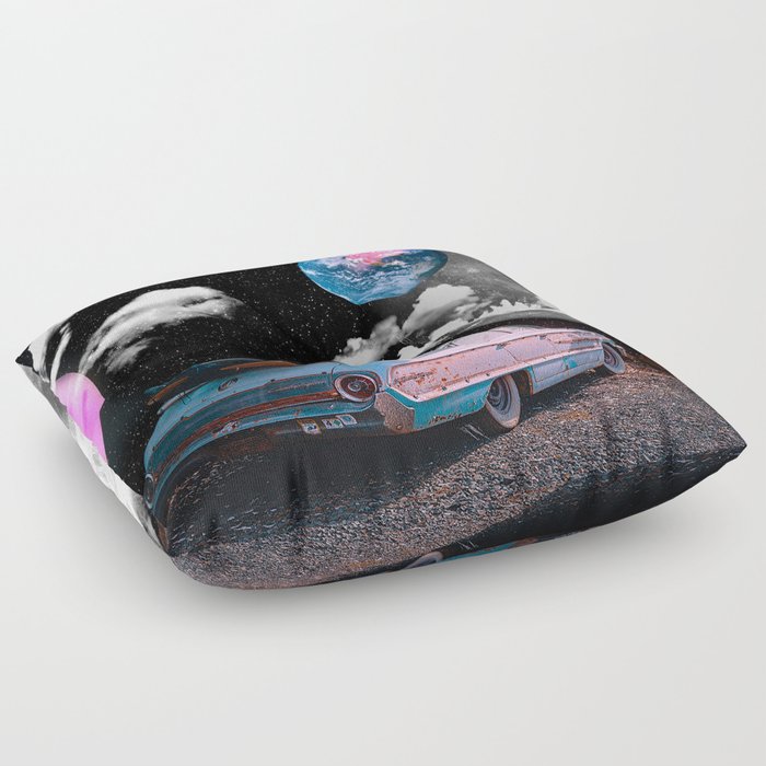 Parked Planet View Floor Pillow