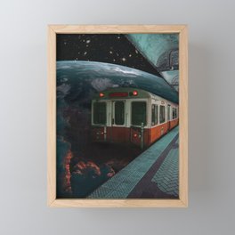 train to space Framed Mini Art Print
