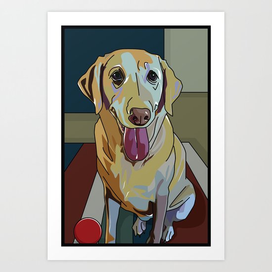 Latte Dog Art Print