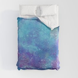 Blue Galaxy Painting Comforter