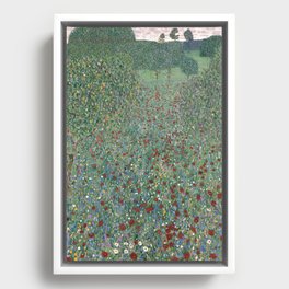 Gustav Klimt - Field of Poppies, 1907  Framed Canvas