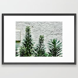 Textured White Wash and Spines Framed Art Print