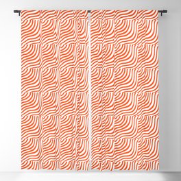 Red Striped Shells Pattern Blackout Curtain