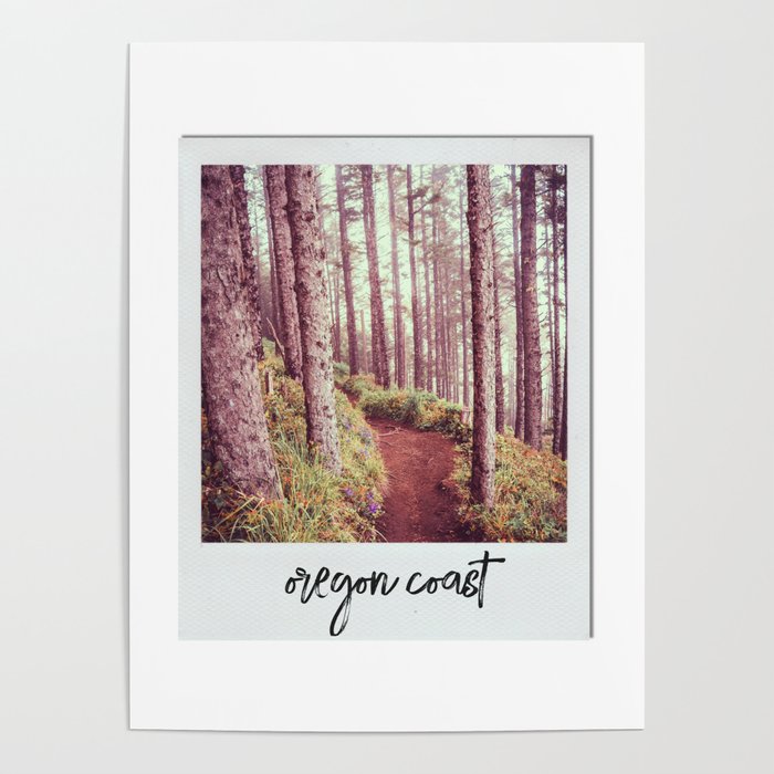Oregon Coast Forest | Vintage and Retro | Travel Photography PNW Poster