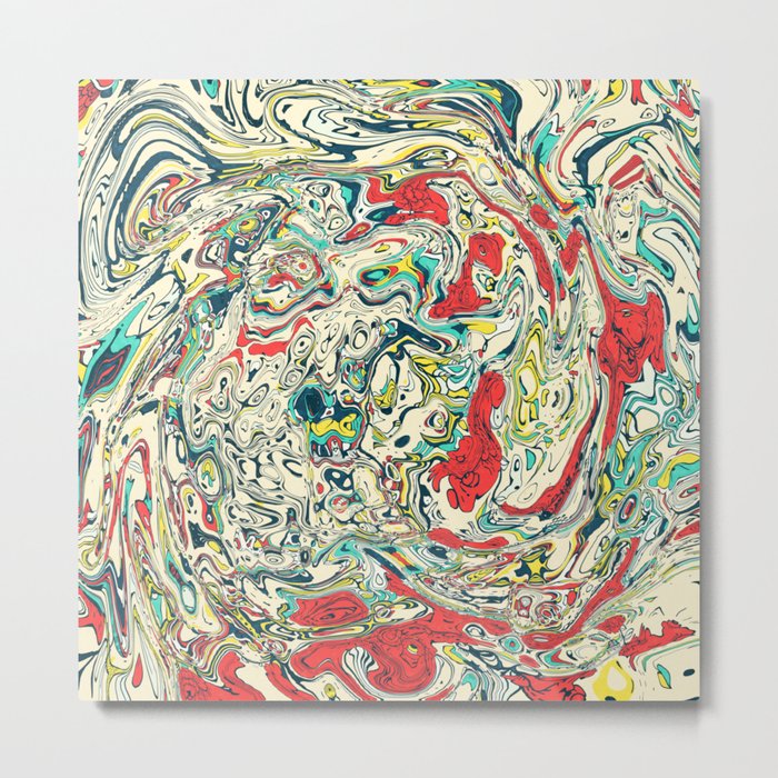 Abstract Marble Painting Metal Print