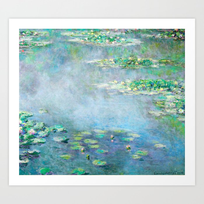 Monet Water Lilies / Nymphéas 1906 Art Print