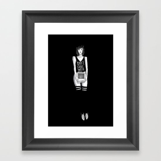 Can't chat With Me Framed Art Print