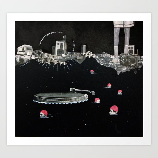 swimming01 Art Print