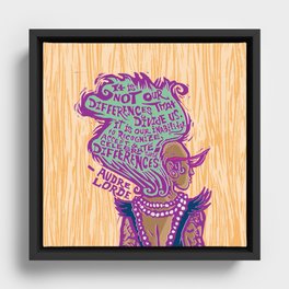 Celebrate Differences Audre Lorde Quote Framed Canvas