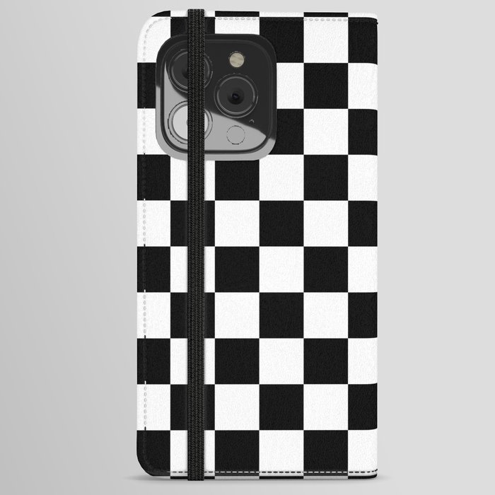 Checkered (Tan & White Pattern) iPhone Wallet Case by LXLBX8