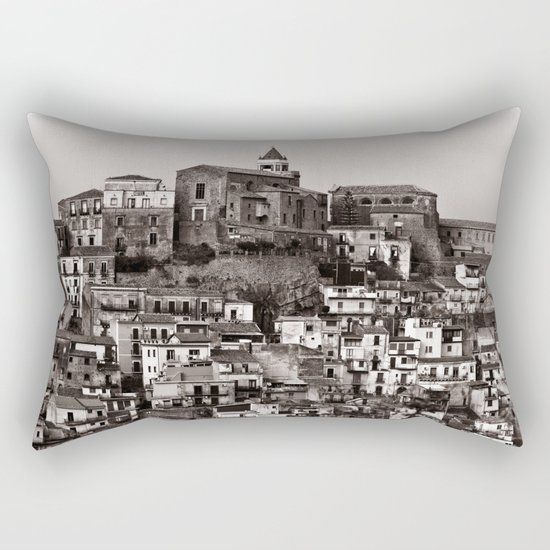 Urban Landscape of Sicily "VACANCY" zine Rectangular Pillow