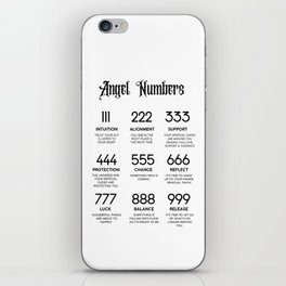 Angel numbers & meaning iPhone Skin