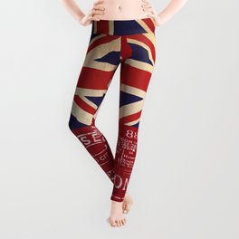 Union Jack Great Britain Flag Leggings
