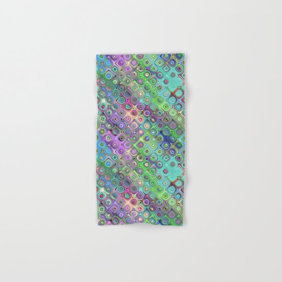 Abstract Pattern of Colorful Shapes Hand & Bath Towel