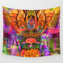 Hypnotic Autumn Magic Wall Tapestry