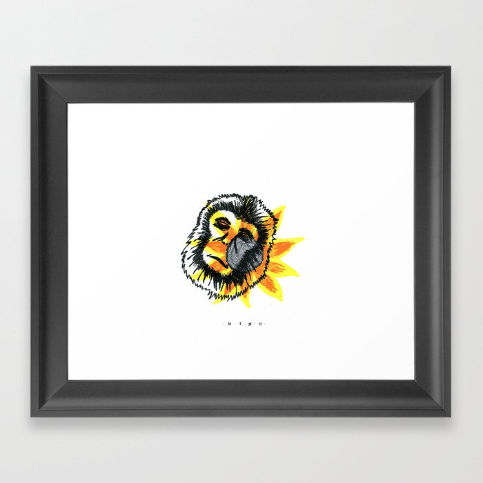 Sleeping Sun Monkey Framed Art Print