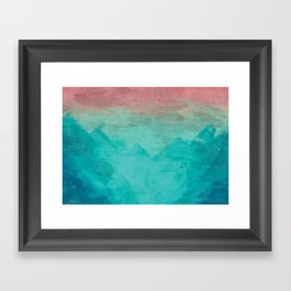 Sunset Over Lagoon Abstract Painting Framed Art Print