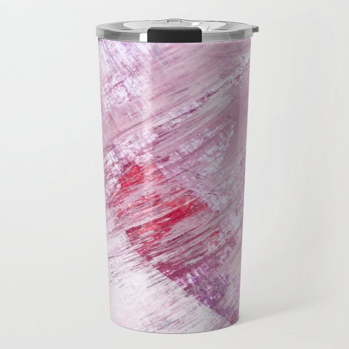 Magnetic [10]: a minimal abstract piece in gold, pink, red, white and purple Travel Mug