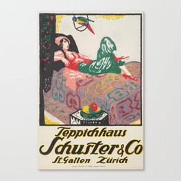 Schuster / Teppichhaus (1916) by Emil Cardinaux (1877-1936), Art Deco Poster Canvas Print