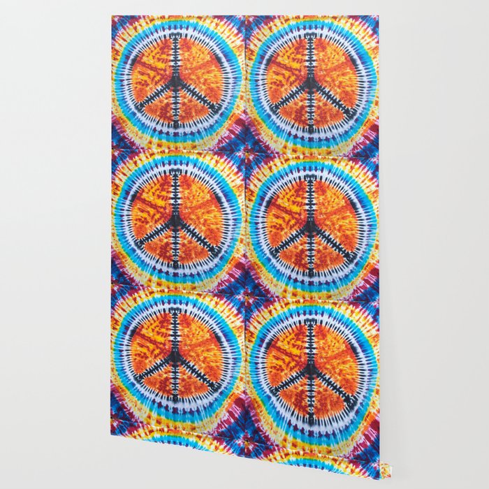 Tie Dye Peace Sign Wallpaper By Nexart Society6