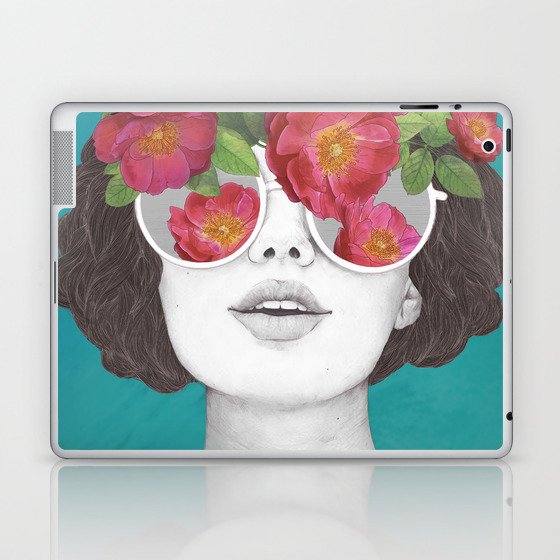 The optimist // rose tinted glasses Laptop & iPad Skin