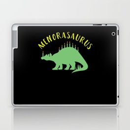 Menosaurus Dinosaur Menorah 2021 Hanukkah Laptop Skin