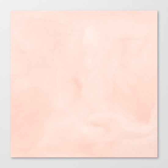 Simply Sweet Peach Coral Watercolor Canvas Print
