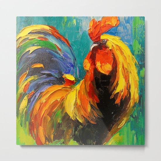Rooster Metal Print