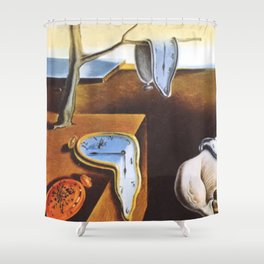 Dali Melting Clock Digital Painting  Shower Curtain