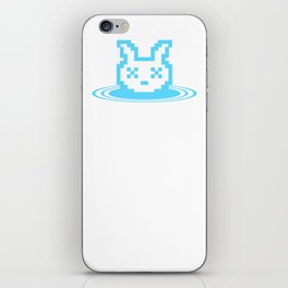 rabbit_lt_blue iPhone Skin