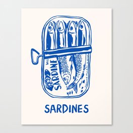 Sardine Tin Fish Print Canvas Print