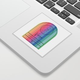 Virgo Zodiac | Rainbow Stripe Sticker