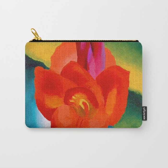 Red Canna Lilies Flower Still life Portrait Painting by Georgia O'Keeffe Carry-All Pouch