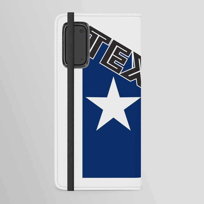 Texas Angled Flag Text Android Wallet Case