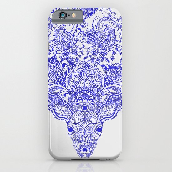 Little Blue Deer iPhone & iPod Case