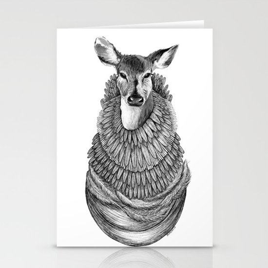 Feathered Deer. Stationery Cards