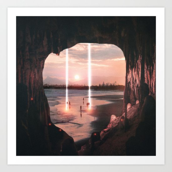 Escape through the light II Art Print