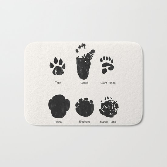 Animal Track Bath Mat