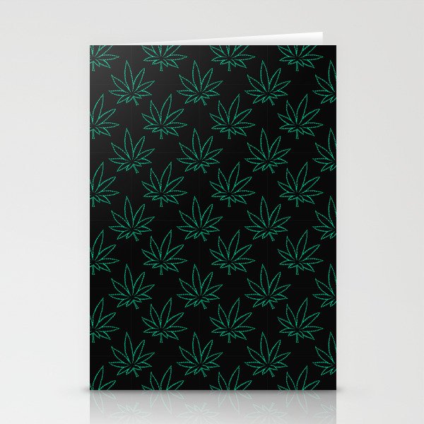 Weed Pattern 420 (outlines) Stationery Cards