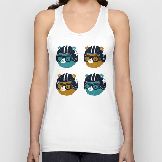 racer bear Unisex Tank Top