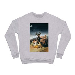 The Sabbath of Witches Goya Painting Crewneck Sweatshirt
