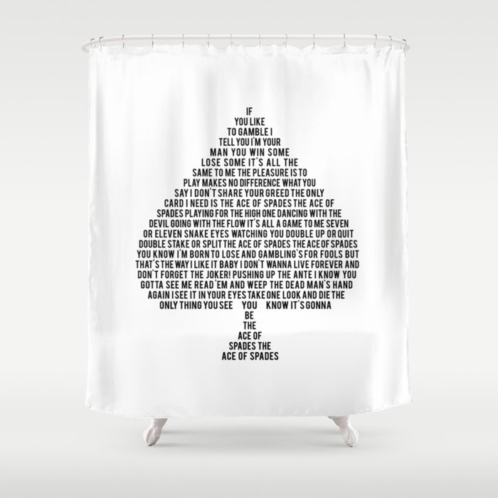 The Ace of Spades Shower Curtain