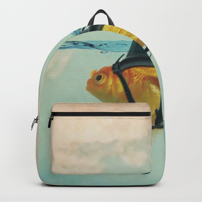 Goldfish with a Shark Fin RM02 Backpack
