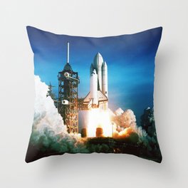 Space Shuttle Launch Throw Pillow