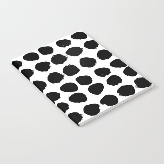 Florence - black and white minimal modern abstract home decor art india ink brushstroke boho trendy Notebook