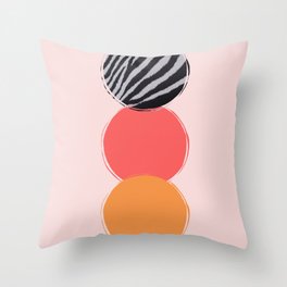 Mid-Century Style In Light Pink  Throw Pillow